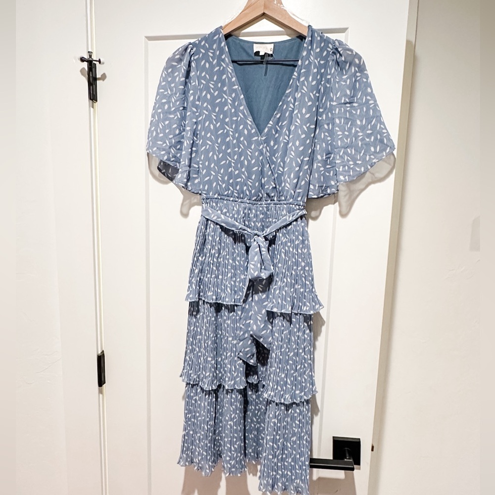 Blue tiered dress